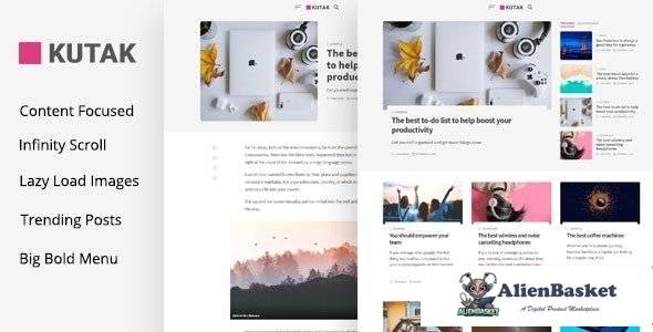 97140  Kutak v2.2 - Minimal Blog WordPress Theme 