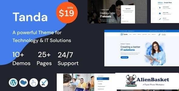 100367  Tanda v1.7.0 - Technology and IT Solutions WordPress Theme 