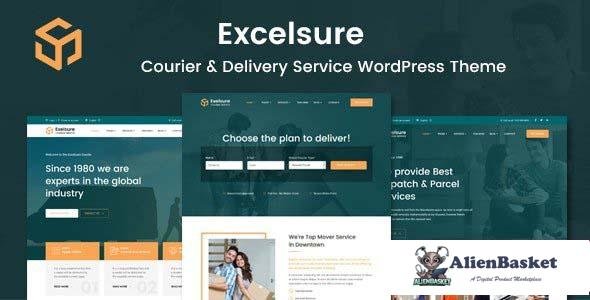 97892  Excelsure v1.0 - Courier Delivery WordPress Theme 