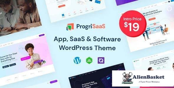 97949  ProgriSaaS v1.0 - Creative Landing Page WordPress Theme 