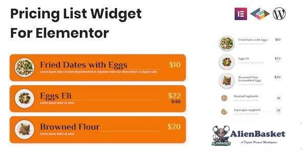 98276  Pricing List Widget For Elementor v1.0 