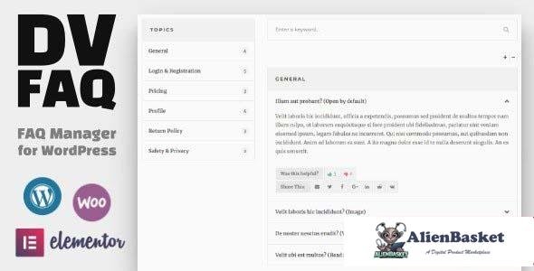105286  DV FAQ v1.3.2 - Advanced WordPress FAQ Plugin 