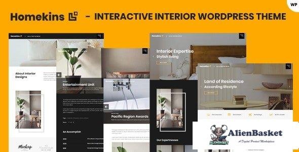 98388  Homekins v1.0 - Interior WordPress Theme 