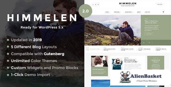 98411  Himmelen v2.2 - Personal Minimal WordPress Blog Theme 