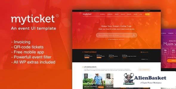 98636  MyTicket v1.0.9 - Ticket/Event Management System WordPress Theme 