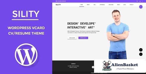 98818  Sility v1.7.2 - vCard, CV & Resume WordPress Theme 