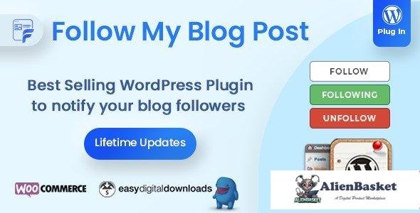 98977  Follow My Blog Post v2.1.0 - WordPress / WooCommerce Plugin 