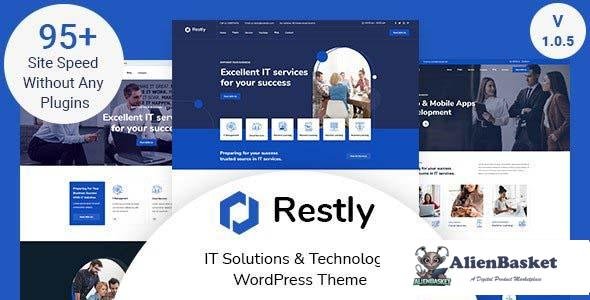 98854  Restly v1.0 - IT Solutions & Technology WordPress Theme 