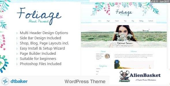 99000  Foliage Watercolor v1.0.11 - Creative WordPress Theme 