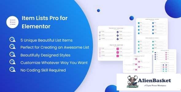 99128  Item Lists Pro for Elementor v1.0 