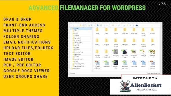 99161  File Manager Plugin For Wordpress v7.5.6 