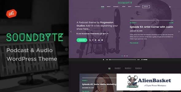 99262  Soundbyte v3.8 - Podcast/Audio WordPress Theme 