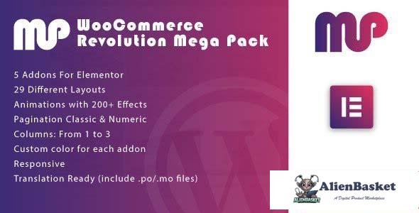 99304  WooCommerce Revolution Mega Pack for Elementor v1.0 