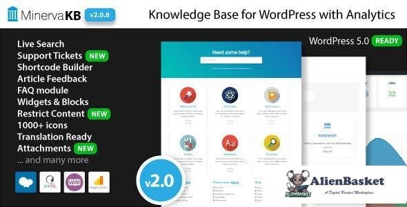 99491  MinervaKB v2.0.8 - Knowledge Base for Wordpress with Analytics 