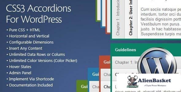 99674  CSS3 Accordions For WordPress v3.0 