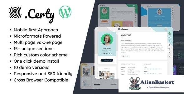 99817  Certy v1.3.4 - Creative Resume, CV & vCard 