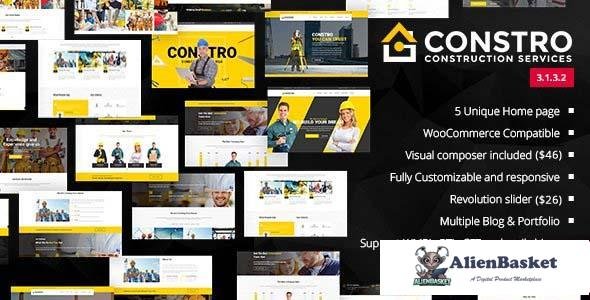 99862  Constro v3.1.3.2 - Construction Business WordPress Theme 