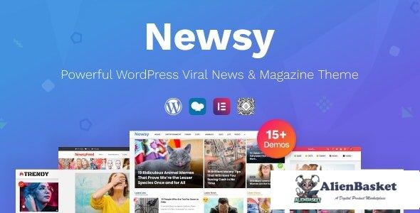 99950  Newsy v1.5.0 - Viral News & Magazine WordPress Theme 