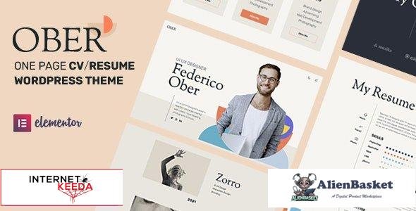 110033  Ober v1.2.3 - CV Resume WordPress Theme 