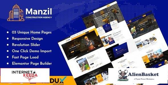 100833  Manzil v1.7 - Construction and Building WordPress Theme 