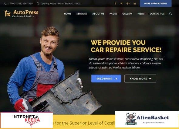 100841  AutoPress v1.3 - Car Repair & Services WordPress Theme 