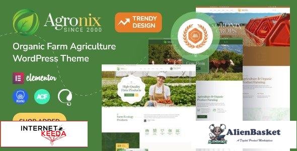 101250  Agronix v1.0 - Organic Farm Agriculture WordPress Theme 