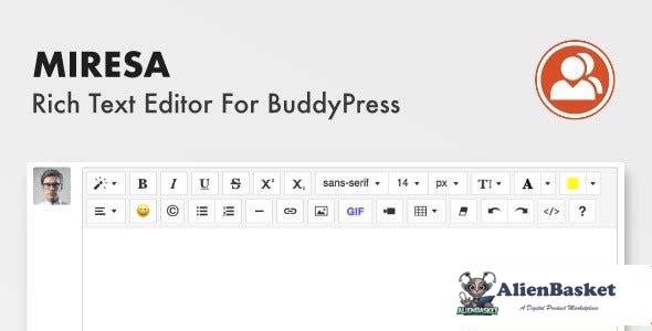 101538  Miresa v1.0 - WordPress Rich Text Editor For BuddyPress 
