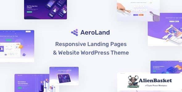107314  AeroLand v1.6.9 - App Landing Software Website WordPress Theme 