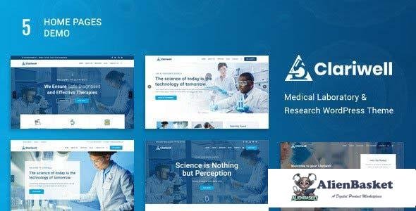 101891  Clariwell v1.0.2 – Medical Laboratory & Research WordPress Theme 