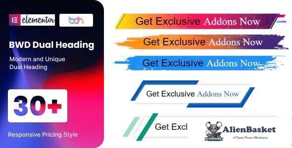 102370  BWD Dual Heading addon for elementor v1.0 
