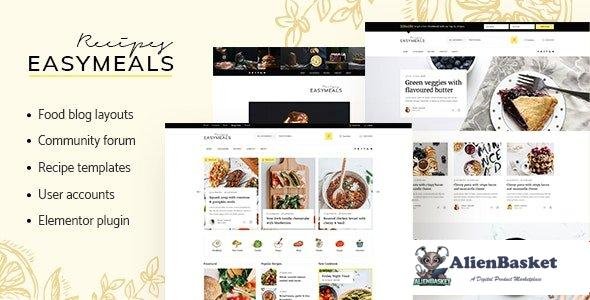 102379  EasyMeals v1.4 - Food Blog WordPress Theme 