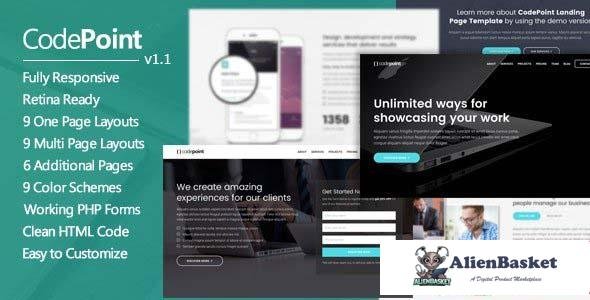 109166  CodePoint v1.2.2 - Multi-Purpose Landing Page WordPress Theme 