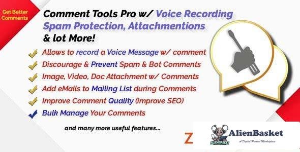 107376  Comment Tools with Auto Moderation, Spam Protection, Attachment, Mailing List Opt-in v5.6.1 