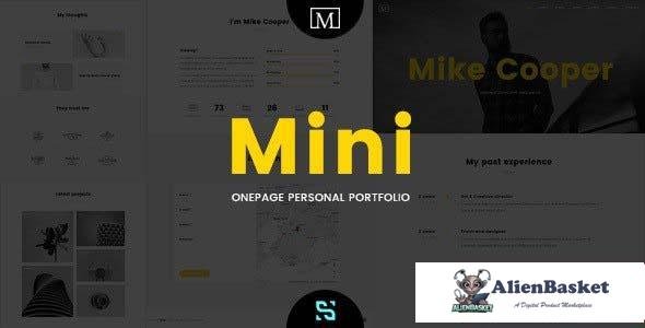 102933  Mini v1.6.9 - Onepage Personal Portfolio Theme 