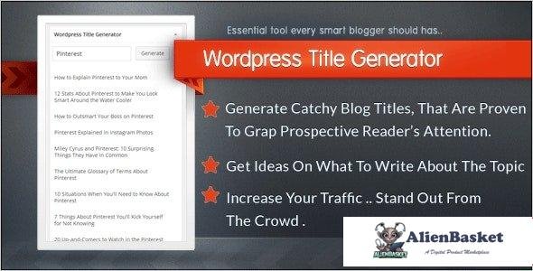 102985  Wordpress Title Generator Plugin v1.1.0 