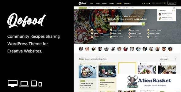 103579  Qefood v1.6 - Community Sharing WordPress Theme 