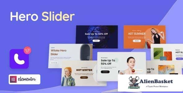 103738  Wiloke Hero Slider Widget for Elementor v1.0.19 