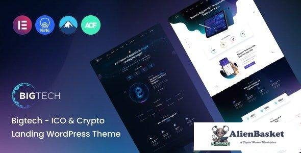 103936  Bigtech v1.0.0 - ICO & Crypto Landing WordPress Theme 