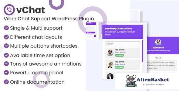 103996  vChat v1.0 - Viber Chat Support WordPress Plugin 