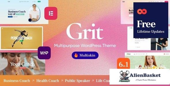 104320  Grit v1.0.1 - Coaching & Online Courses Multiskin WordPress Theme 