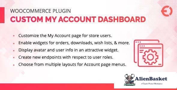 104433  WooCommerce User Dashboard v1.1.0 - Custom My Account Page 