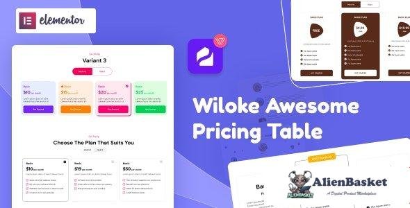104674  Wiloke Awesome Pricing Table for Elementor v1.0.24 