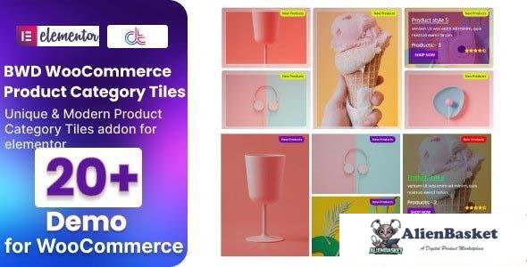 104680  WooCommerce Product Category Tiles Addon For Elementor v1.0 