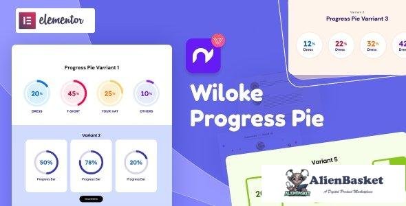 104681  Wiloke Progress Pie for Elementor v1.0.24 