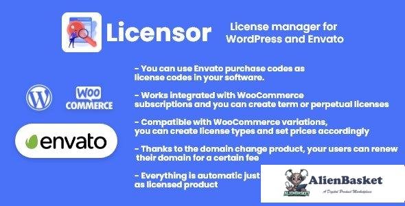 106570  Licensor v1.0.1 - License manager for WooCommerce and Envato 