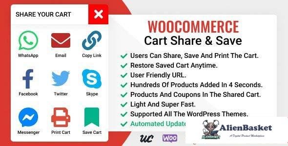 108203  WooCommerce Cart Share and Save v3.0.2 