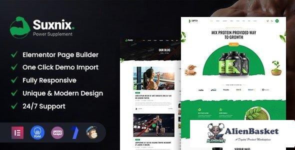 106649  Suxnix v1.2 - Health Supplement WordPress Theme 