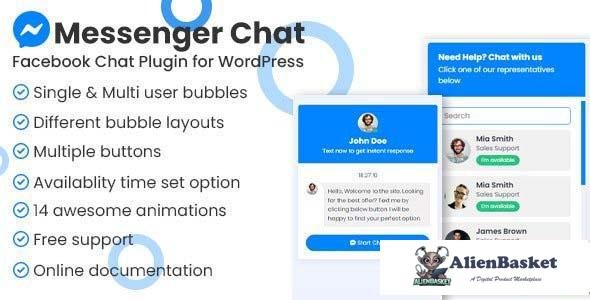 111149  Messenger chat support WordPress Plugin v1.1.1 