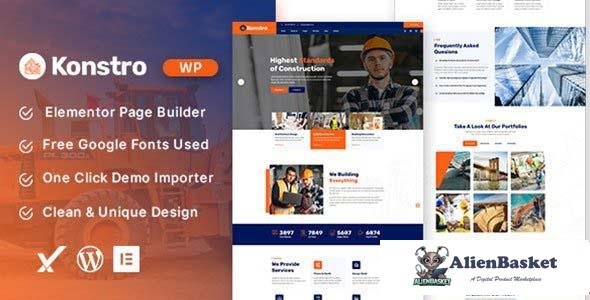 105168  Konstro v1.0.0 - Construction WordPress Theme 