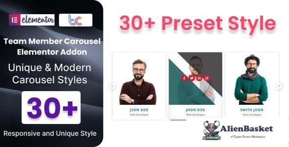 105173  Team Member Carousel Addon For Elementor v1.3 